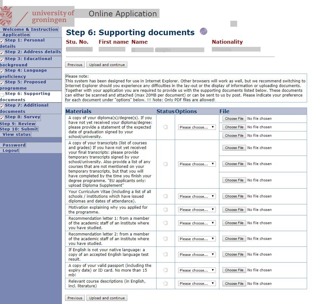 STEP 5: PROPOSED STUDY PROGRAMME If applicable, you can choose a specialization in this section.