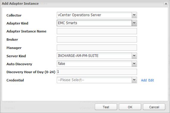 VMware vcenter Operations Enterprise Installation and Administration Guide Managing Adapter Instances As described in Adapter Overview on page 43, you must create an adapter instance for each data