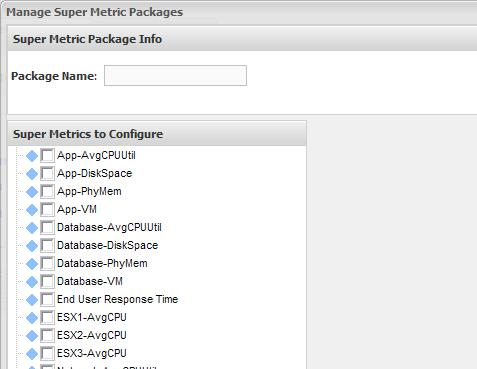 VMware vcenter Operations Enterprise Installation and Administration Guide Defining Super Metric Packages You cannot assign a super metric directly to a resource.