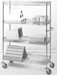 NSF Certified 4 Unit - 74 Basket Wire Shelving This unique product features the same high quality and rugged construction as our standard chrome wire shelving.