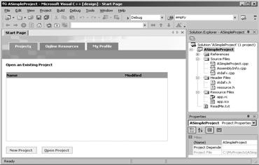 Fig. 3 Visual Studio.NET Integrated Development Environment (IDE) Menu Title bar Toolbar Menu bar Solution Explorer Properties window Visual Studio.