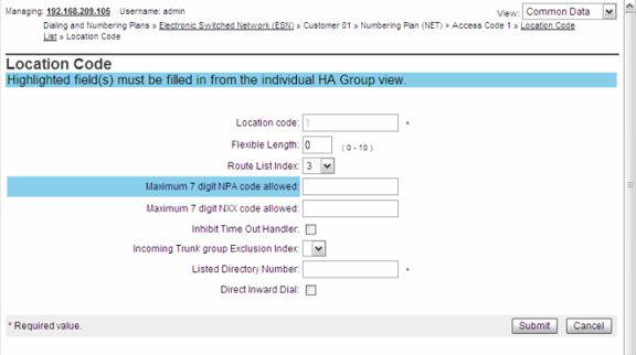 View Context of Data Fields "Highlighted field(s) must be filled in from the individual HA Group view" is displayed.
