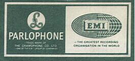 At the bottom of the sleeve is the Parlophone EMI logo mentioning the manufacturer as "The Parlophone Co. Ltd.