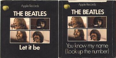 The sleeve for "Let it Be"/"You Know My Name" is a "thumb tab" sleeve, but the paper is composed of a much heavier stock.