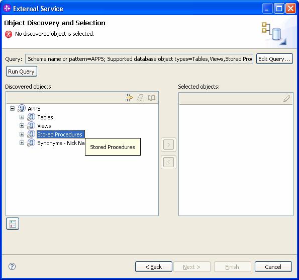 In earlier versions of the adapter, you could expand the Stored Procedures node directly.