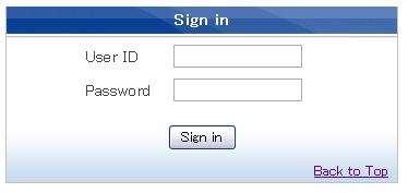 1.2.3 Login with ID/password (1) Click Sign in button on the top page.