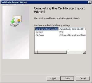 [Automatically select the certificate store based on the type of certificate] and click Next button.