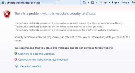 this Website If prompted for the Certificate again, please repeat the step listed above in