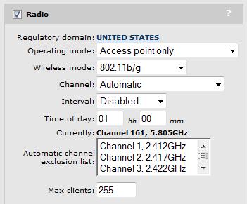 Select Advanced wireless settings to expand the dialog box. 6. Under Transmit power control disable Maximum available output power. 7. To the left of dbm, specify the value, 15 in this example.