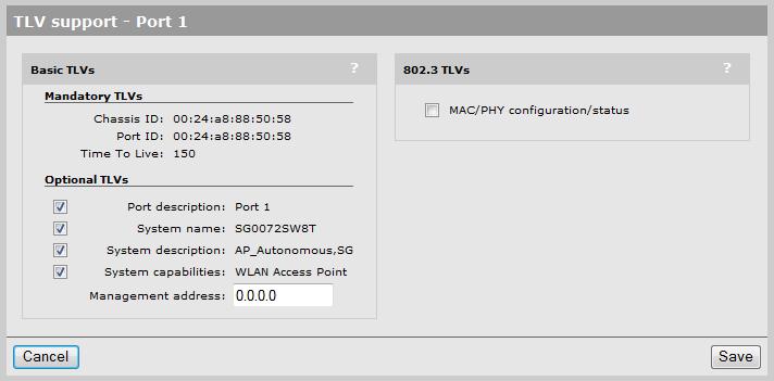 TLV settings Access Point name Placeholders Expanded Access Point name Specify how the dynamically generated name will be created.