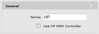 If the Use HP MSM Controller option is enabled This creates an access-controlled VSC, which means that the AP must be used in conjunction with a controller because the VSC is automatically configured