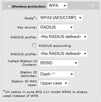 nl Mode Support is provided for: WPA (TKIP): (Not supported on the HP 560.) WPA with TKIP encryption. When you enable this option, the VSC can only support legacy a/b/g traffic. All 802.