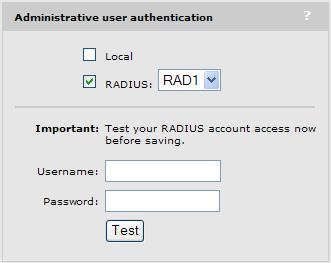 information, see Configuring administrative accounts on a RADIUS server (page 100). To use a RADIUS server, you must define a RADIUS profile on the Authentication > RADIUS profiles page.