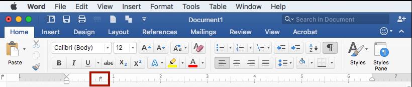 Setting Tab Stops Tab stops provide a position for placing and aligning text on your document, and are most easily set from the Ruler (See Enabling the Ruler).