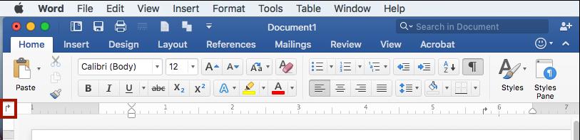 Selecting Different Tab Stops At the far left of the horizontal ruler is the tab selector that lets you choose from different types of tab stops.