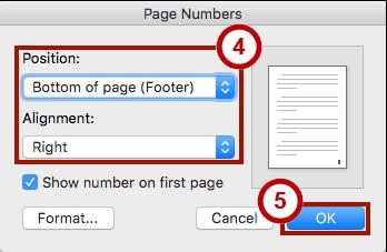 Adding Page Numbers to Your Document 1. Click the Insert tab (See Figure 41). 2. Click Page Number (See Figure 41). 3.