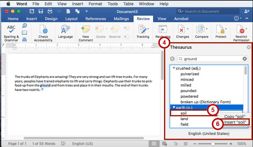Note: The Spelling & Grammar tool will continue to check your document for any misspelled words, or grammar errors.