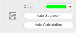 From the Objective Lens drop down list, select the objective lens that was used to capture the current image. The color of Auto Segment can be selected.