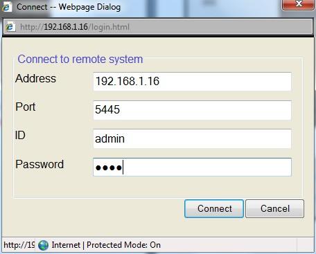 com), port number, and password and then left click Connect. IP Address: Input IP address (Public IP address of a router that DVR is connected) or Domain name that is registered at www.