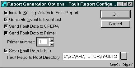 Setting report generation options Report generation options can be configured with the following dialog. To open the dialog, click Settings > Report Generation Options, or use the toolbar button. Fig.
