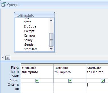 However, for the parameters to function, you will have to enter the criteria when prompted by the parameter dialog box.