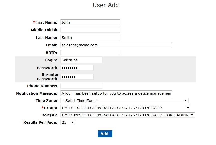Creating New User Logins Goto Administration>Users>Add Complete these fields and then click Add User s first name and last name User s email address The user login The user login password The role