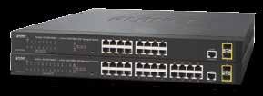16 / 24-Port 10/100/T + 2-Port 100/X SFP Managed Switch Key Features Physical Port 16/24-port 10/100/BASE-T Gigabit RJ45 copper 2 100/BASE-X mini-gbic/sfp slots RJ45 console interface for switch