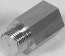 6" (6mm) Adapter Part # 0055899 G / (f) to / NPT (m) Stainless 0.85" (mm) 0.