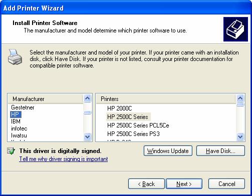 If you already have the printer s driver installed, you will be asked whether to keep