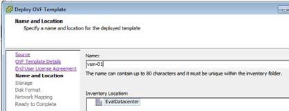 In the space provided, type in the name of the VMware vshield Manager virtual