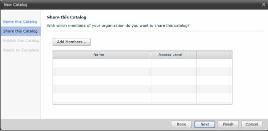To create a catalog, navigate to the Catalogs tab under the organization and click Add Catalog.