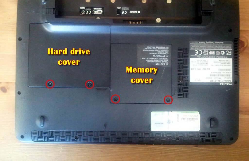 STEP 3 Both memory modules can be accessed on the bottom of the laptop.