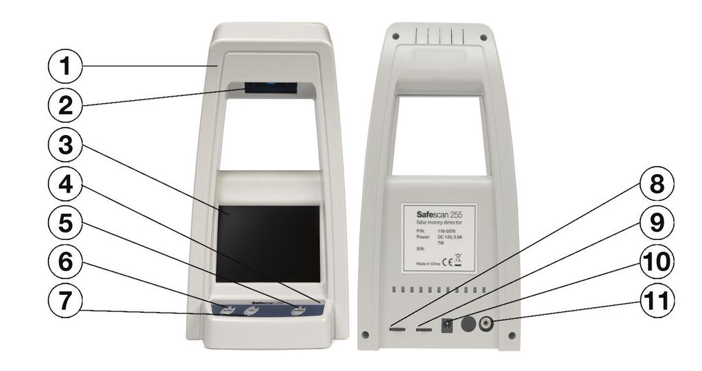 User instructions for the Safescan 255 Counterfeit Detector Thank you for purchasing the Safescan 255 false money detector. The Safescan 255 is a reliable, easy-to-operate, false money detector.