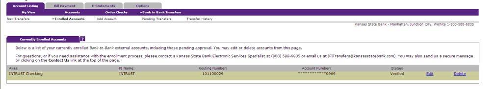 However, you can delete existing accounts and add new accounts (up to the two account maximum) at any time.
