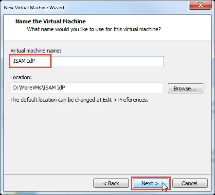 IdP SP Enter ISAM IdP as the Virtual machine name.