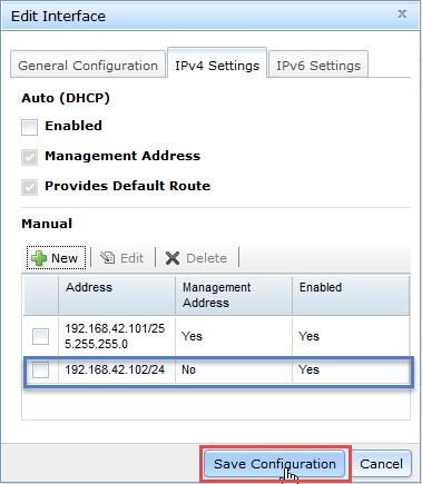 IdP SP Click Save Configuration to save the new interface configuration.