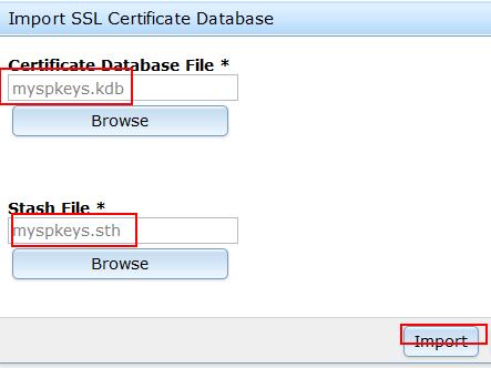Click Manage > Import. Select the certificate database and stash file. Click Import.