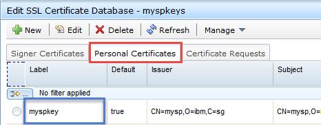 Verify that the Personal Certificate is present. Once verified, close the dialog.
