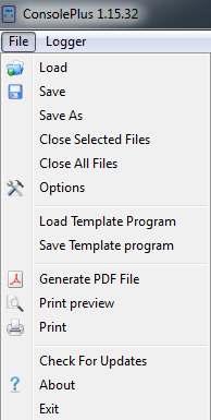 files from the list If multiple files are open and want to remove from list Select to open Options window Open a previously saved