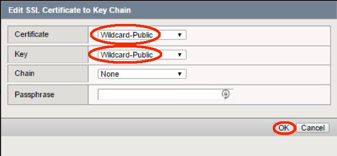 From the Key list, select the key you imported in Importing a Certificate into BIG-IP. iii.