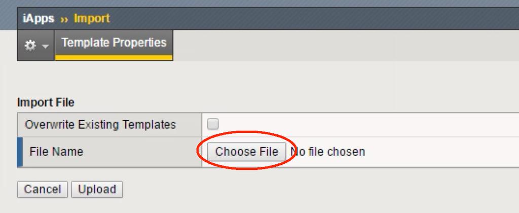 Click the Choose File button. 5.