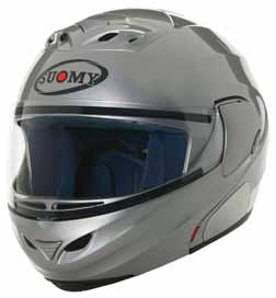 The Suomy Communication System can be used as communication between pilot and passenger or with other motorcyclist wearing the same helmet with SCS. DOT and ECE approved.