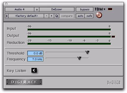 Key Listen When enabled, this allows you to listen to the reference track controlling the sidechain input. This is often useful for fine tuning the Expander/Gate s settings to the Key Input.