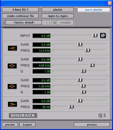 For information on the individual controls for these plug-ins, see EQ II