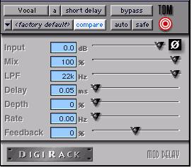chapter 5 Mod Delay I Plug-ins Mod Delay (Pro Tools 5.3 and Lower Only) The DigiRack Mod Delay plug-ins provide time delay-based effects.