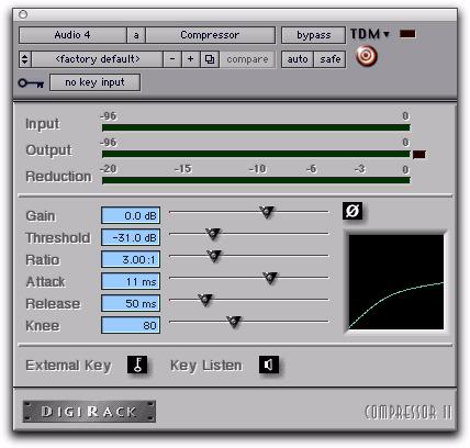 chapter 3 Dynamics II Plug-ins The Dynamics II plug-in provides a compressor, limiter, expander, gate and de-esser to control the dynamics of an audio selection.