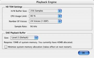 CPU Usage Limit The CPU Usage Limit controls the percentage of CPU resources allocated to Pro Tools host processing tasks.