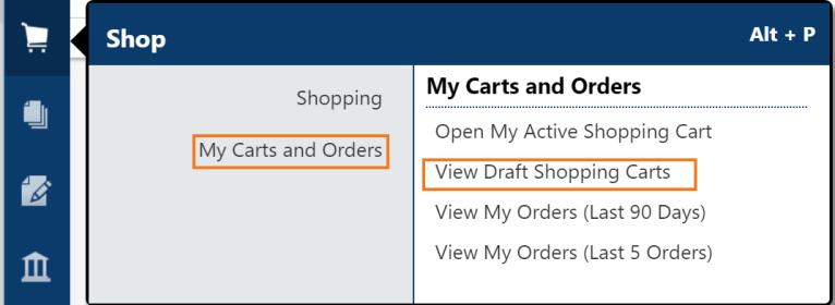 Users will create a cart in eshop using one of these methods.