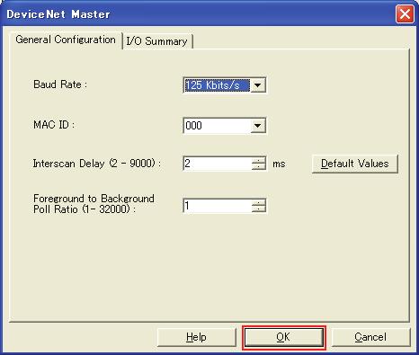 NOTE Load on a bus can be controlled by the Baud Rate and Interscan Delay settings.
