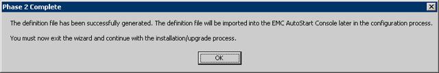 displayed with the error Correct the problem and then click the Step 3: Generate Definition File button again If there are no errors, a message is displayed that the Definition File is successfully